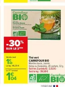 thé vert carrefour