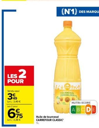 huile de tournesol Carrefour