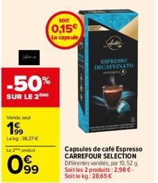 capsules de café Carrefour