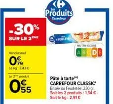 pâte à tarte carrefour