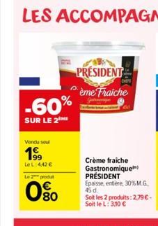 crème fraîche Président