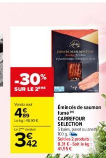 saumon fumé Carrefour