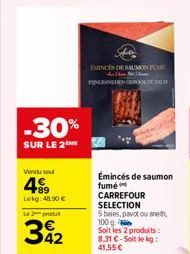 saumon fumé Carrefour