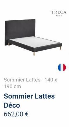 Déco  662,00 €  TRECA  PARIS  Sommier Lattes - 140 x 190 cm  Sommier Lattes 