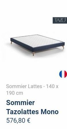 TAZO  Sommier Lattes - 140 x 190 cm  Sommier  Tazolattes Mono  576,80 € 