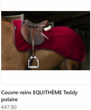 Couvre-reins EQUITHÈME Teddy  polaire  €47.90  