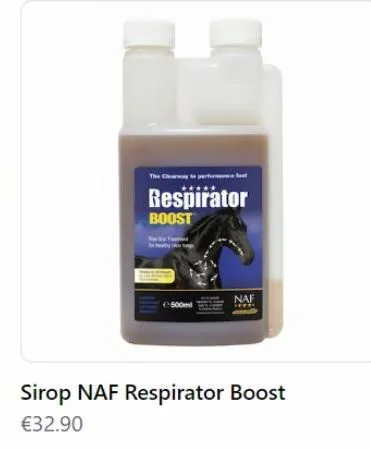 the clearway to perform  respirator boost  naf  sirop naf respirator boost €32.90 