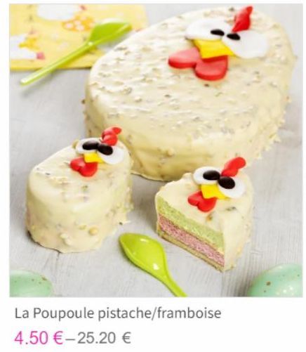 La Poupoule pistache/framboise  4.50 €-25.20 € 
