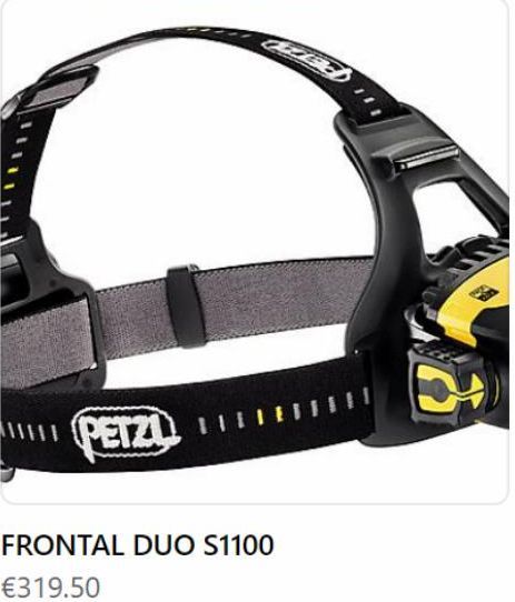 PETZL  Cze  FRONTAL DUO S1100  €319.50  C  