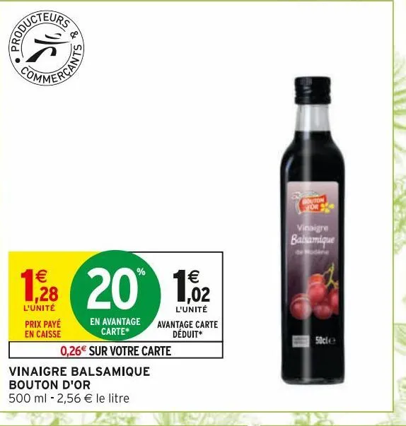 vinaigre balsamique bouton d'or