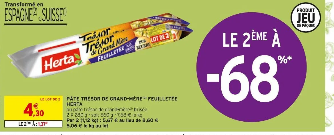 pate tresor de grand-mere feuilletee herta 