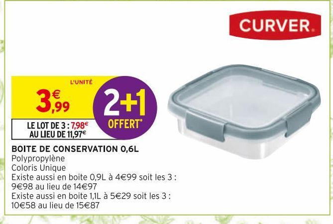 BOITE DE CONSERVATION 0.6L