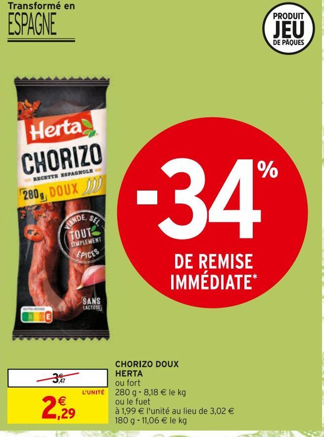 CHORIZO DOUX HERTA 