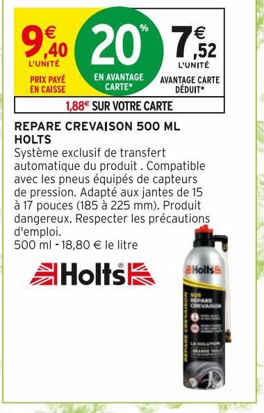 REPARE CREVAISON 500ML HOLTS