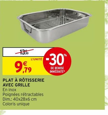 PLAT A ROTISSERIE AVEC GRILLE