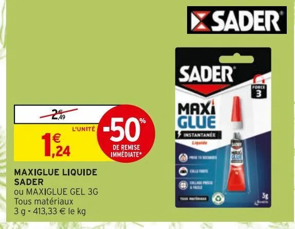 maxiglue liquide sader 