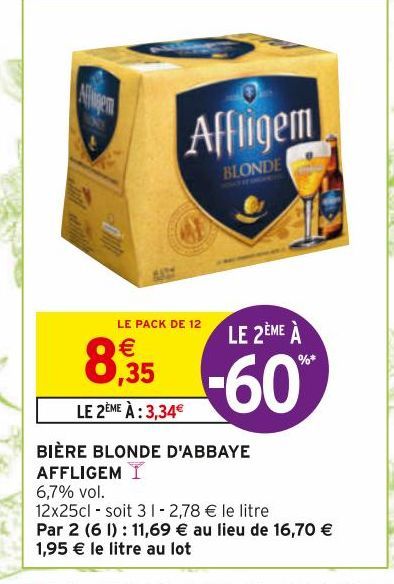 BIERE BLONDE AFFLIGEM