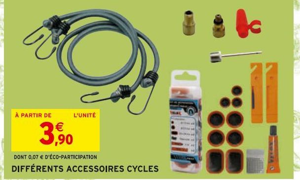 DIFFERENTS ACCESSOIRES CYCLES