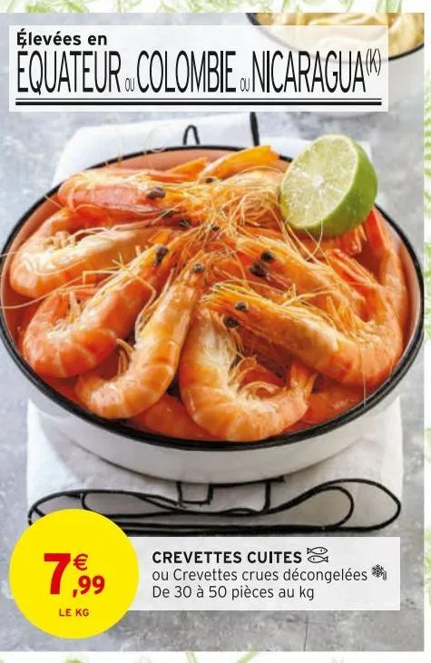 crevettes cuites 