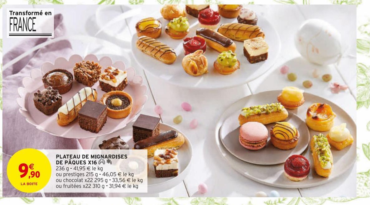 PLATEAU DE MIGNARDISES DE PAQUES X16