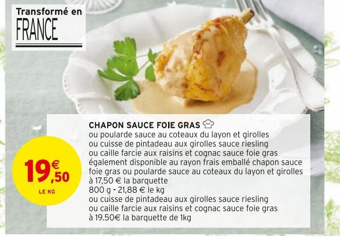 CHAPON SAUCE FOIE GRAS 