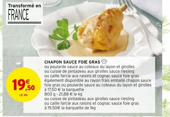 chapon sauce foie gras 