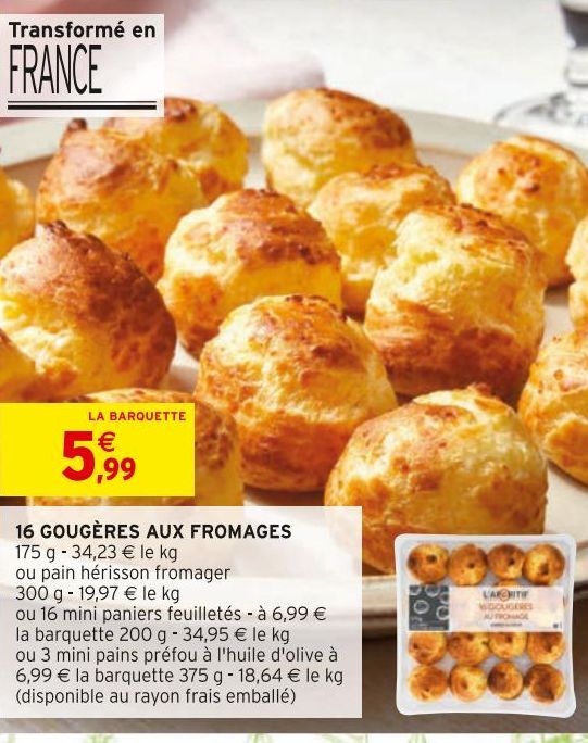 16 GOYGERES AUX FROMAGES 