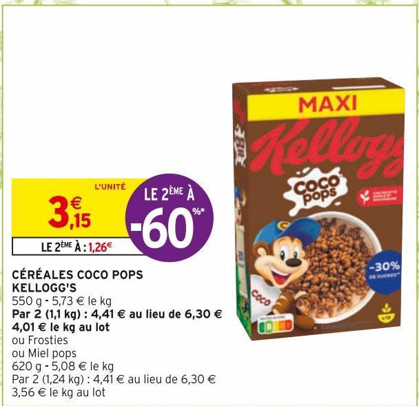 CEREARLES COCO POPS KELLOGG'S 