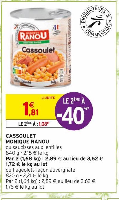 CASSOULET MONIQUE RANOU