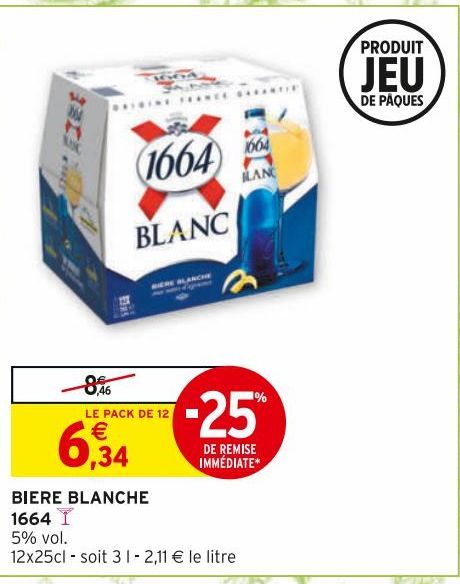 BIERE BLANCHE 1664