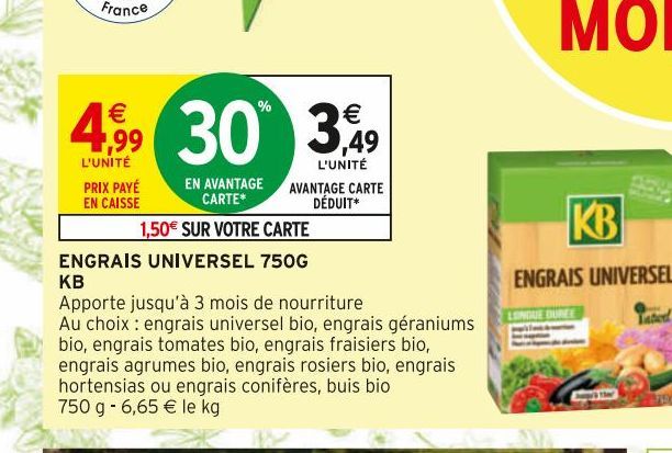 ENGRAIS UNIVERSEL 750G KB