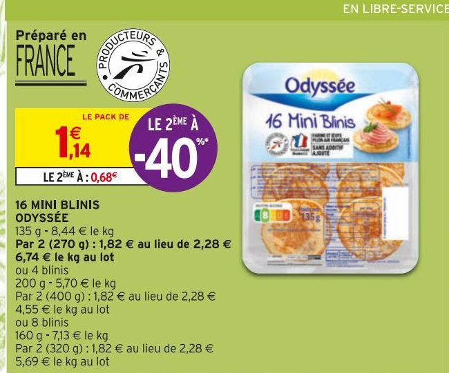 16 MINI BLINIS ODYSSEE 