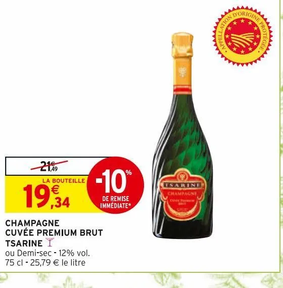 champagne cuvee premium brut tsarine