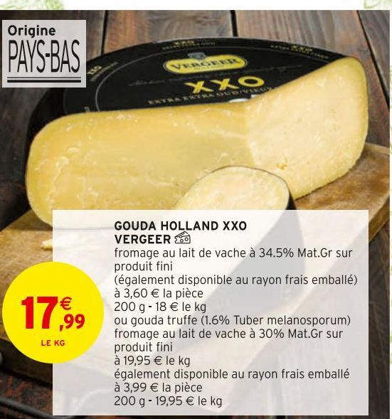 GOUDA HOLLAND XXO VERGEER