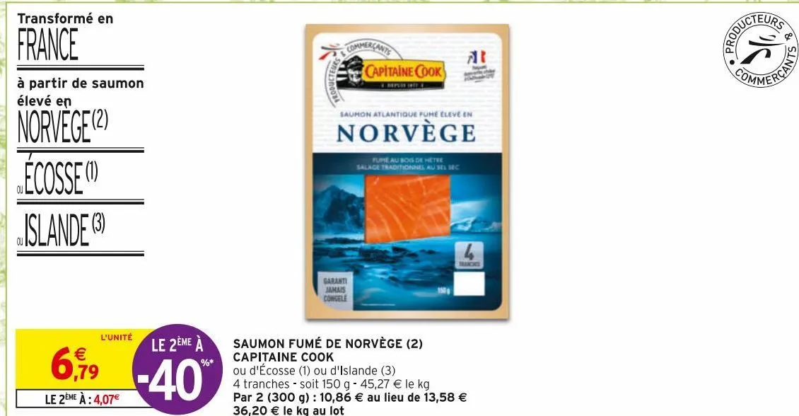 saumon fumé  de norvège (2) capitaine cook