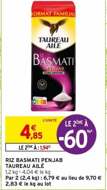 riz basmati penjabtaureau ailé