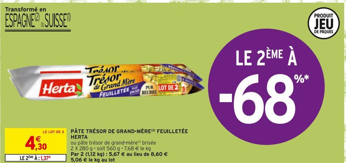 PÂTE TRÉSOR DE GRAND-MÈRE FEUILLETÉE HERTA