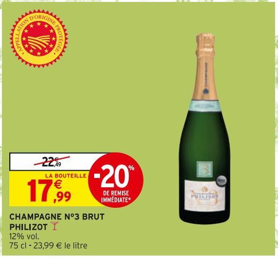 CHAMPAGNE N°3 BRUT PHILIZOT