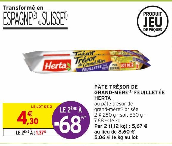 PÂTE TRÉSOR DE GRAND-MÈRE FEUILLELTÉE HERTA