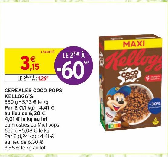 CÉRÉALES COCO POPS KELLOGG'S