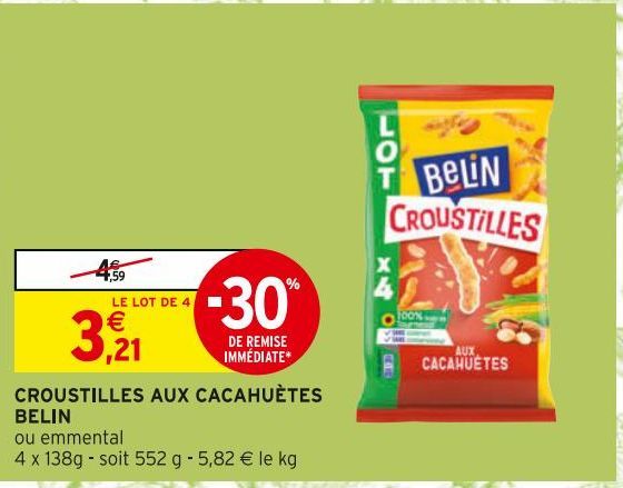 CROUSTILLES AUX CACAHUÈTES BELIN