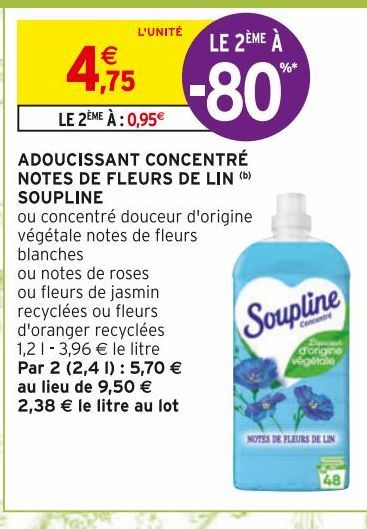 ADOUCISSANT CONCENTRÉ NOTES DE FLEURS DE LIN SOUPLINE