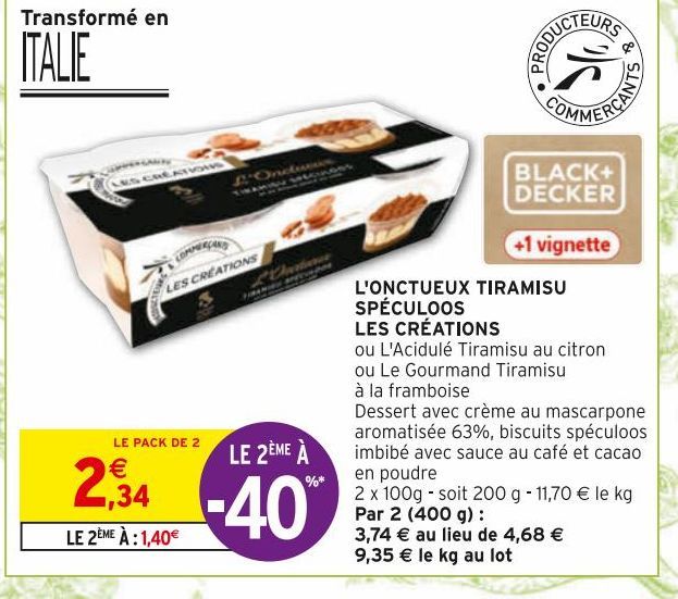 L'ONCTUEUX TIRAMISU SPÉCULOOS LES CRÉATIONS