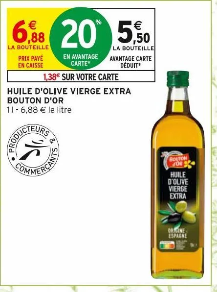 huile d'olive vierge extra bouton d'or