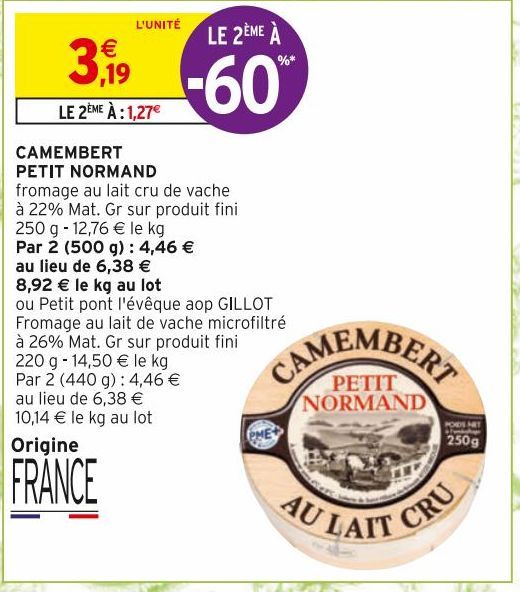 CAMEMBERT PETIT NORMAND