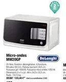 Micro-ondes DeLonghi offre sur Calipage