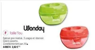 wonday  taille 'tou  spécial gros module. 3 usages et réservoir coloris assortis conditionnement par 20 449674 2,62 €  ullanda 