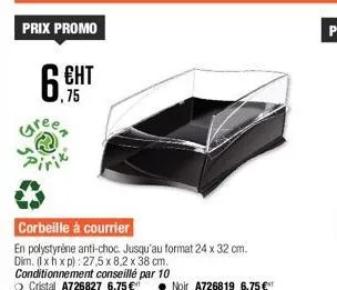 corbeille à courrier promo