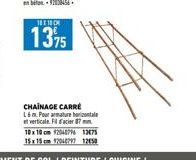 BECK  1375  CHAINAGE CARRÉ L6m. Pour mature conte at verticale. Fil d'acier 87  10 x 10 cm 12040796 1375 15x15 cm 12042971250 