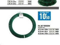 O  ZA 100M  1050  FIL DE TENSION Plast  82.4mm x 100m 62561180 10450 82.8 mm x 50m 62561235 1000 02.0mmx100m 62561240 16490 